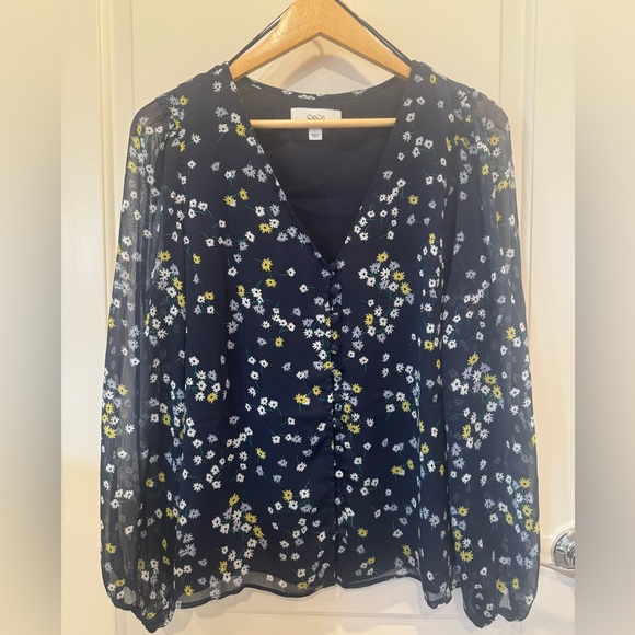 CeCe - Floral Print Midnight Blue Apparel - Picture 3 of 6